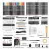Kit De Dibujo, 126 Piezas, Juego De Lápices Para Bocetos