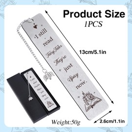 Shejdgart Fairytales Metal Bookmark Gifts - Spicy Book Marks for Book Lovers Funny Bookmarks for Women Beautiful Book Mark with Pendant for Girl Fancy Bookmarkers Reading Gift for Book Lovers Friend