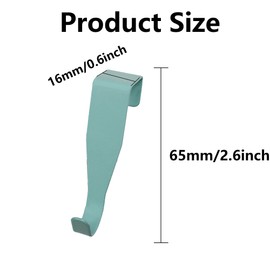 PDETVEO 4PCS Over The Cabinet Door Hooks, Blue Carbon Steel Hanger Hooks for Bathroom, Kitchen, Office, Clothes, Towels, Keys(Suitable Width 20mm)