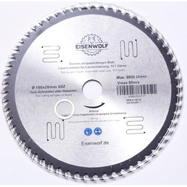 180 x 20 mm Saw Blade, Circular Saw Blade for Wood with 60 Tilted TCT Teeth