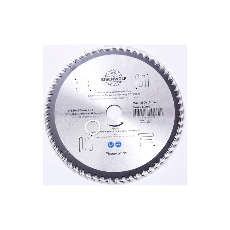 180 x 20 mm Saw Blade, Circular Saw Blade for