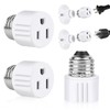Outlet Light Socket Adapter,Screw in Outlet Socket,E26 Light Bulb to