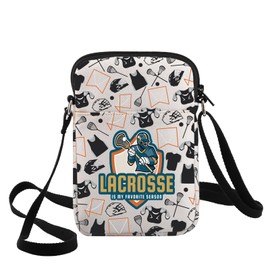 G2TUP Funny Lacrosse Crossbody Bag Lacrosse Lover Gift Lacrosse Is My Favorite Season Adjustable Strap Bag Lacrosse Merch, Lacrosse is My Cb