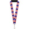 Buckle-Down Lanyard - 1.0" - Puerto Rico Flag Repeat/black Accessory,