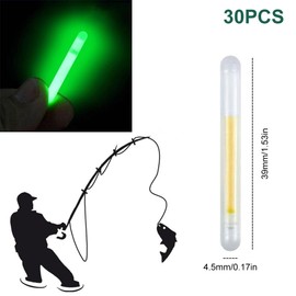 Glow Stick for Fishing Rods, Fishing Glow Sticks, Glow Sticks Fishing, 30 Glow Sticks for Night Fishing, Glow Sticks Fishing, Mini Fishing Glow Sticks, Glow Sticks for Fishing Rods, Green Fishing Glow