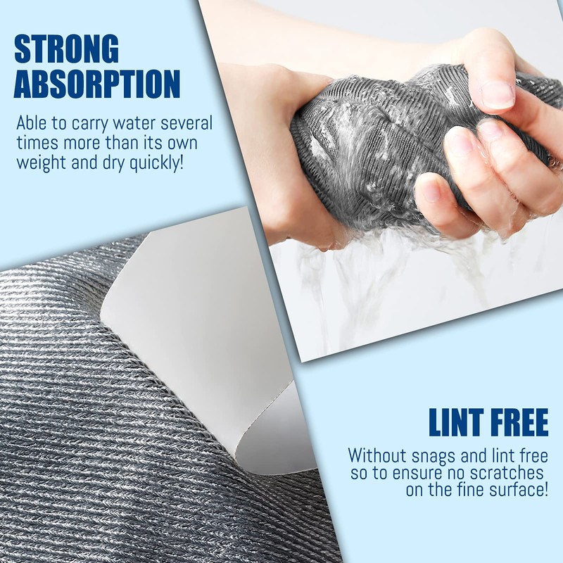 Streak Free Miracle Cleaning Cloth Silver Microfiber Cloths Lint Free