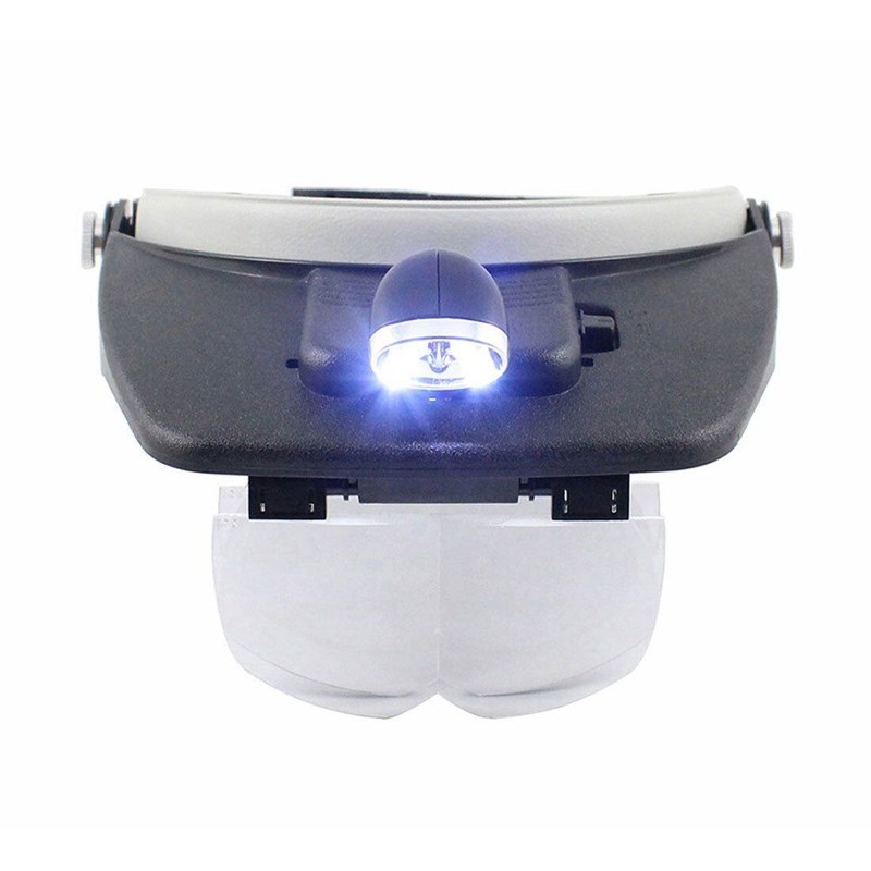 Carson Handsfree Head Mount Magnifier with Detachable LED Head Lamp