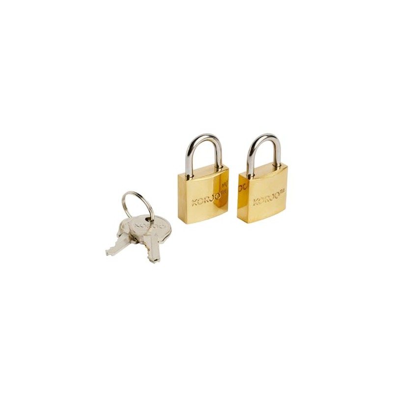 Korjo Luggage Duo Locks, Includes 2 20mm Brass Travel Locks