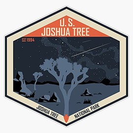 BZ Trading Joshua Tree National Park At Night Vinyl Decal Wall Laptop Bumper Sticker 5 in, RDB-USA-STICKERS-4265