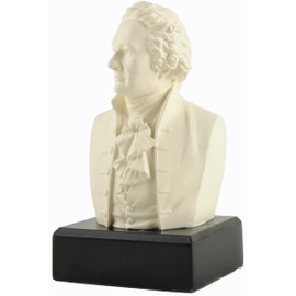 JFSM INC. Alexander Hamilton Founding Father Historical Bust Collectible Memorabilia - Great Americans Collection White