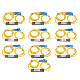 ecaqlin 10 Pcs/Set Ftth SC UPC 1X2 PLC Singlemode Fiber Optical Splitter Fiber Optical Splitter Ftth Fiber Optical Splitter Fbt Optical Multifunctional Convenient Coupler