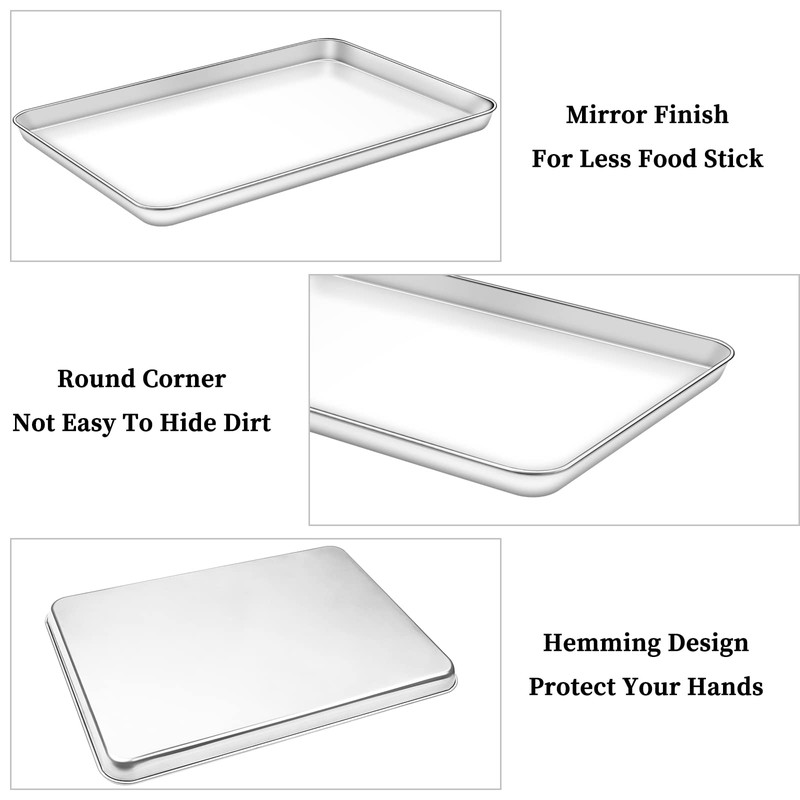 Deedro Baking Sheet with Rack Set [2 Sheets + 2
