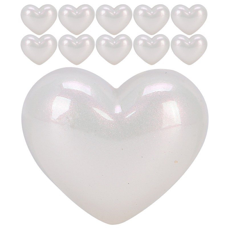 10pcs Heart Beads Imitation Pearls Beads Nail Art Decoration DIY