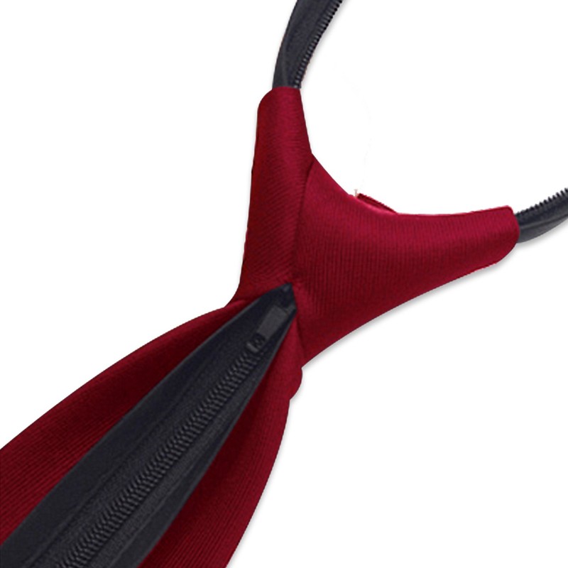 Aurya Solid Color Boys Tie, Polyester Satin Pre-tied Necktie with