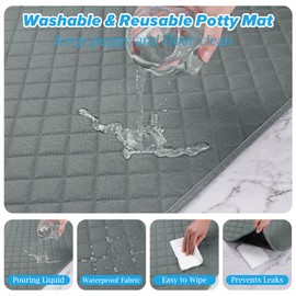 Washable Pee Pads for Dogs 72"×72" Waterproof Mat Non-Slip, Reusable Puppy Pads Pet Training Pads, Dog Pee Pads Extra Large, Leakproof Whelping Pads for Playpen,Crate,Sofo,Car,Potty,Bed