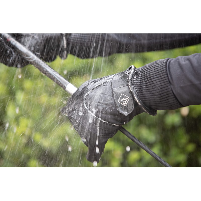 LeMieux Unisex Waterproof Lite Riding Gloves in Black - Flexible