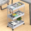 SPACELEAD 3 Tier Rolling Cart with Wheels, Storage Craft Art