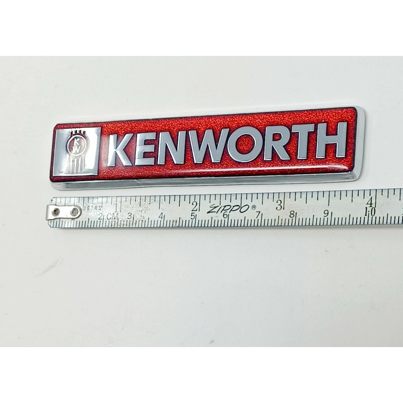 KW kenworth kw emblem metal truck semi chrome set red