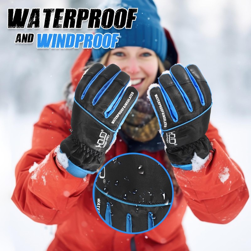 HANDLANDY Womens Winter Work Gloves, Insulated Thermal Working Gloves Touchscreen