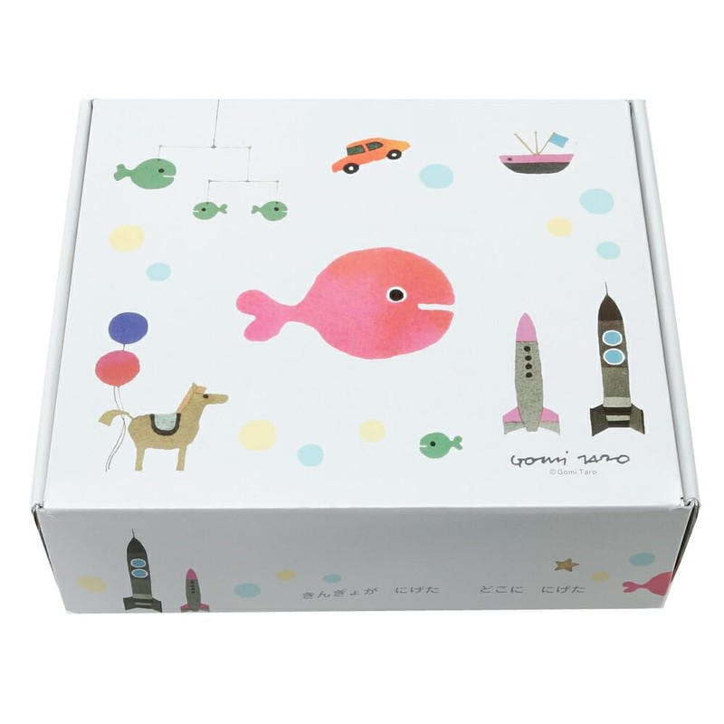 Kingyo Gonigeta Gomi Taro Children's Tableware Gift Set (Mizuiro) K37001