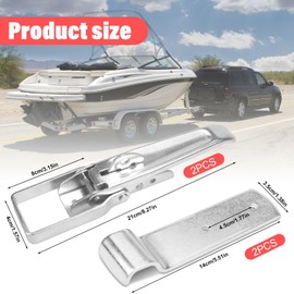 Pack of 2 Eccentric Lock Tension Clasp, Side Wall Lock Trailer with Safety, Eccentric Lock for Car Trailer, Tipper, Clamping Lock Large (210 mm), Trailer Clasp Accessories