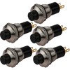 CLDIY Pressure Switch, Self-Locking Mini Switch, 10 mm Round DC24