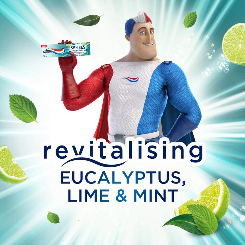 Aquafresh Senses Eucalyptus Lime & Mint Toothpaste 75 ml