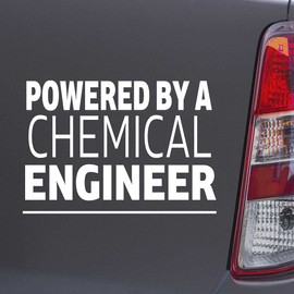 Custom Brother - Powered by A Chemical Engineer White Color Car Laptop Wall Bumper Decal Sticker, DesN74