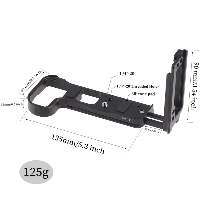 Hersmay Quick Release L Bracket Plate for Nikon Z5 Z6