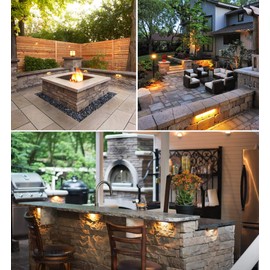 CKWPY Update 7 Inch Retaining Wall Lights- 8-Pack 4W LED Hardscape Paver Lights, 12V AC/DC Low Voltage Landscape Lighting, 2700K Soft White, IP65 Waterproof, UL Listed Cord for Step Deck Accent