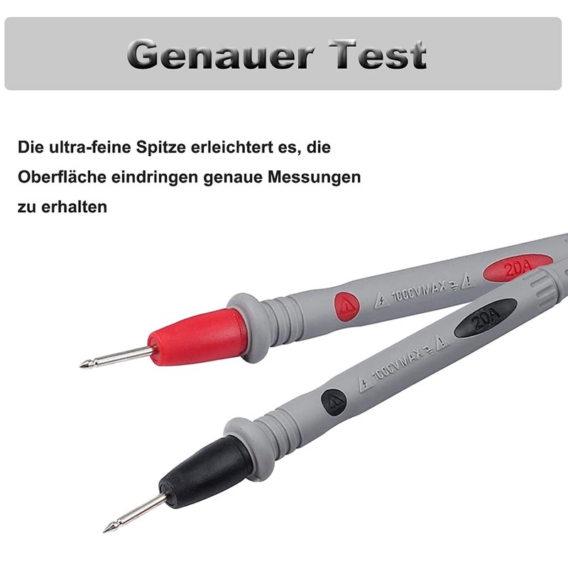 Pair of 42" 1000V 20A Black & Red Test Leads