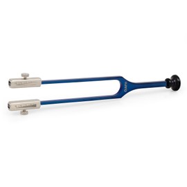 Rydel Seiffer Tuning Fork with Base c128/C64 | Colour Deluxe | Made of Titanium Coated Stainless Steel | Colour: Blue