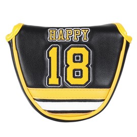 Hockey Black Golf Club Mallet Putter Headcovers Cover For Heel Shaft Magnetic Closure