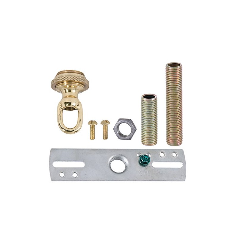 B&P Lamp® Heavy, Antique Style Polished Brass Canopy Kit, 5