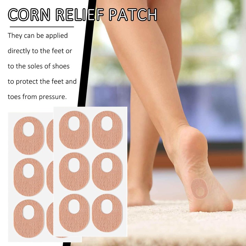 Pack of 24 Corns Pressure Protection Rings, Foot Care Corns