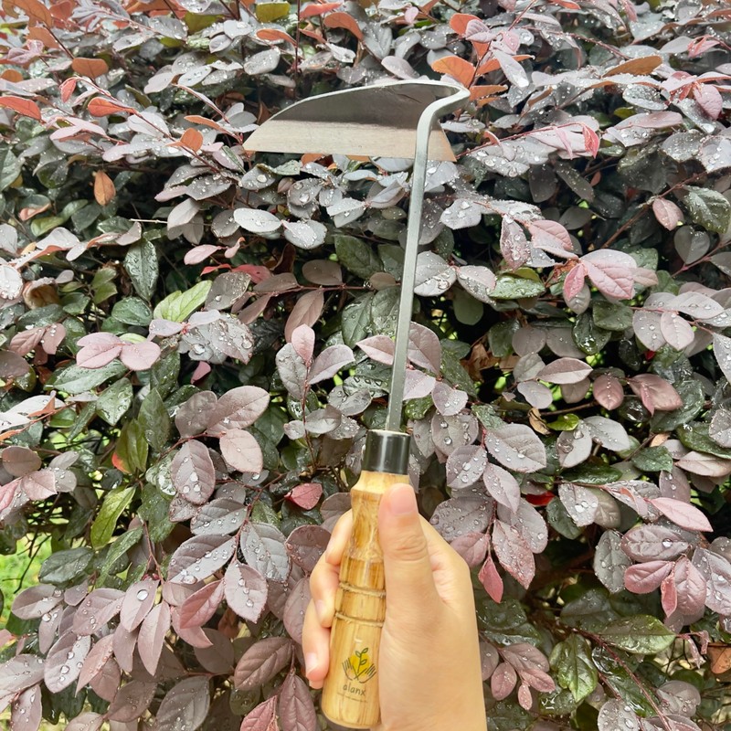 alanx 12 Inch Japanese Gardening Hand Weeding Sickle, Weeding Hoe