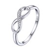Prosilver Stackable Rings for Women Silver Infinity Rings Wedding Jewellery