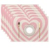 Heart Pink Groovy Placemats Set of 6 Place Mats for