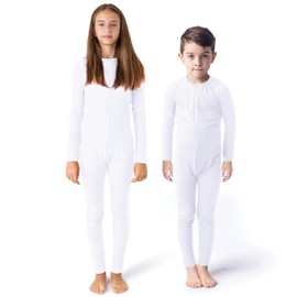 Rocky Kids Onesie Cozy Jumpsuit, Unisex, Fleece Lined, for Boys & Girls, Long Sleeve Thermals (Stay-Soft) White 8