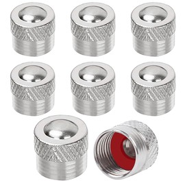 8 Stück Ventilkappen Autoventil Metall Kappen mit Gummiring Dichtung Reifenventilkappen Ventildeckel Autoventilkappen für Auto Motorad Fahrrad Roller