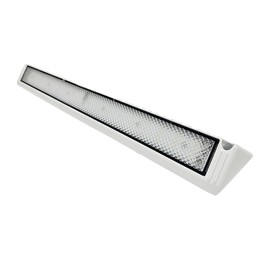 QHLightlux RV LED Porch Exterior Utility Lights, 22.4 inch Down Angle Flood Beam Awning Light, 3000K Warm-White 12V/24V DC 5400 Lumen, White Finish Aluminum Housing, for RVs Trailers Campers, 1 Pack