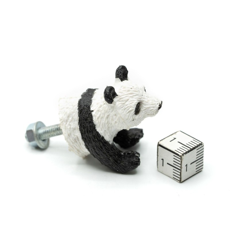 Miniblings 4X Möbelgriffe Pandabär Griffe Handarbeit Upcycling Kinderzimmer - Schubladengriffe