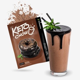 Keto Chow Chocolate Core (w/Stevia) - Keto Meal Replacement Shake Powder - Nutritionally Complete - Low Carb - Delicious Easy Meal Substitute - Protein Rich & Dairy Free - Single Meal Serving
