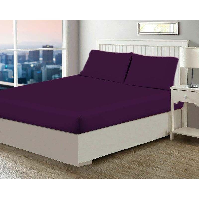 Fitted Sheet Non Iron Percale 180 Thread Count Polycotton Plain