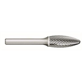 RedLine Tools - SH-6 .6250 Diameter Carbide Flame Shape SH Bur, Standard Cut, 1.4375 LOC, 3.1875 OAL - RB25223
