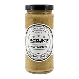 Kozlik's Sweet & Smoky Brown Yellow Dijon Natural Gluten Free Non-GMO Mustard, 8.5oz Jar