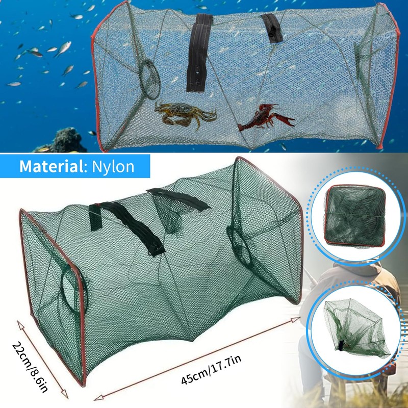 Bait Traps Fishing Nets, Foldable Nylon Fishing Supplies Tool for