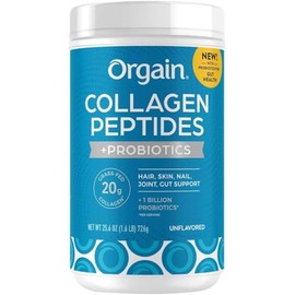 Orgain Collagen +Superfoods with 20 Grams of Grass-Fed Collagen and Vitamin C, Unflavored, 25.6 oz