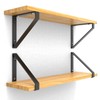 2PCS Heavy Duty Shelf Brackets,8" Metal Wall Brackets Steel Triangle