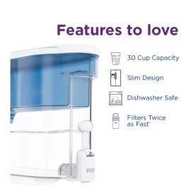 PUR 30 Cup Water Dispenser Filtration System Blue/White DS1800Z NEW in Box